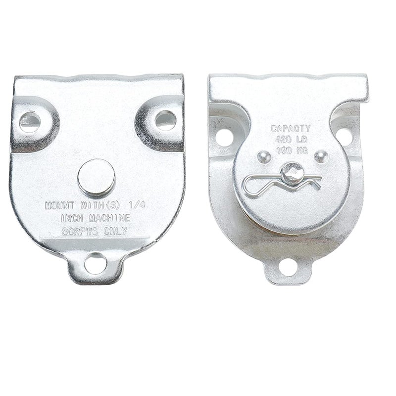 FEIFAN Ceiling Mount Single Pulleys, 1-1/2 Inch Wall Mount Pulley, 10 Packs Ceiling Single Pulley for 3/8" Wire or Rope - Image 5